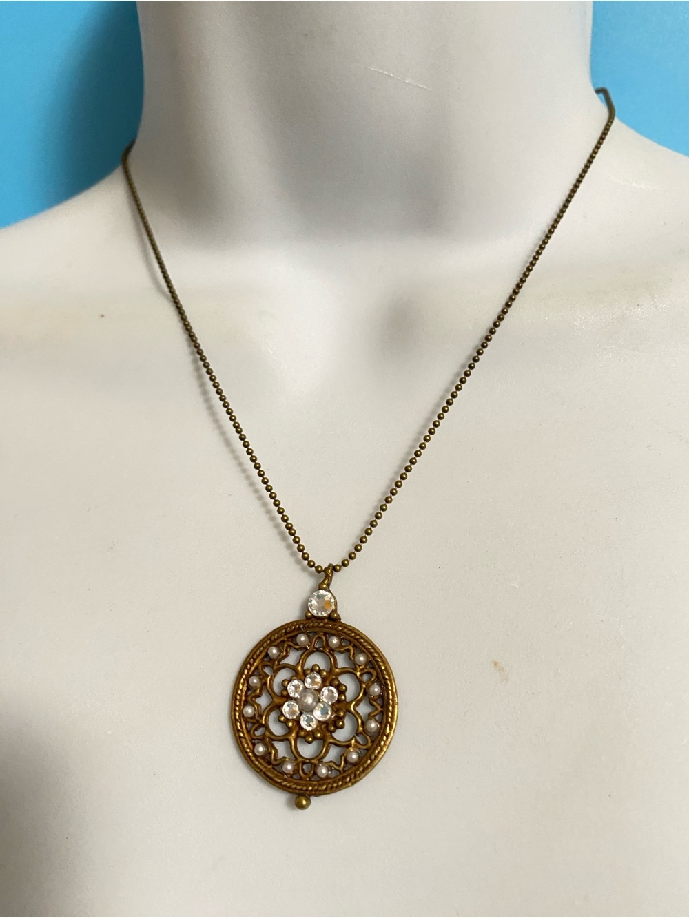 ELIZABETTA RICCARDI Dark Bronze Tone Necklace